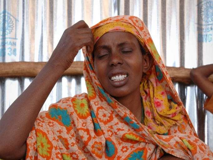 De Somalische Hawa vluchtte met 5 kinderen naar de Ethiopische grens