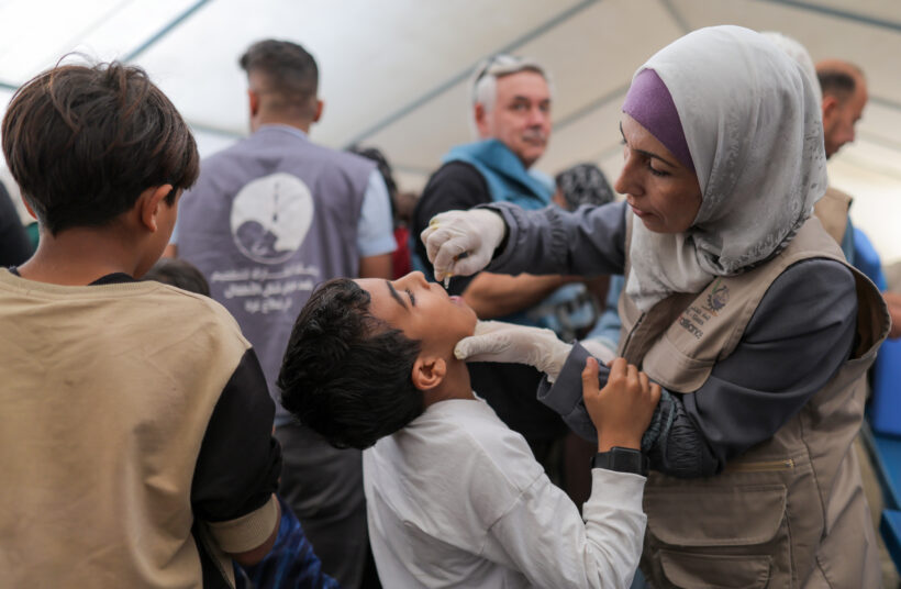 Kinderen in Gaza krijgen een nieuwe vaccinatiedosis tegen polio (Unicef)